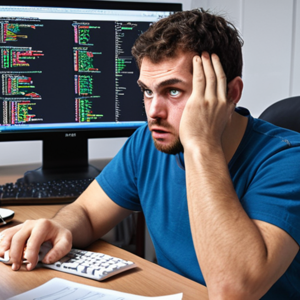 **

A software developer at their desk, frustrated and surrounded by messy code. The focus is on the lack of clear testing scope, causing chaos and uncertainty about the application's quality. Include elements suggesting JUnit, pytest, and Jest logos subtly in the background.

**
