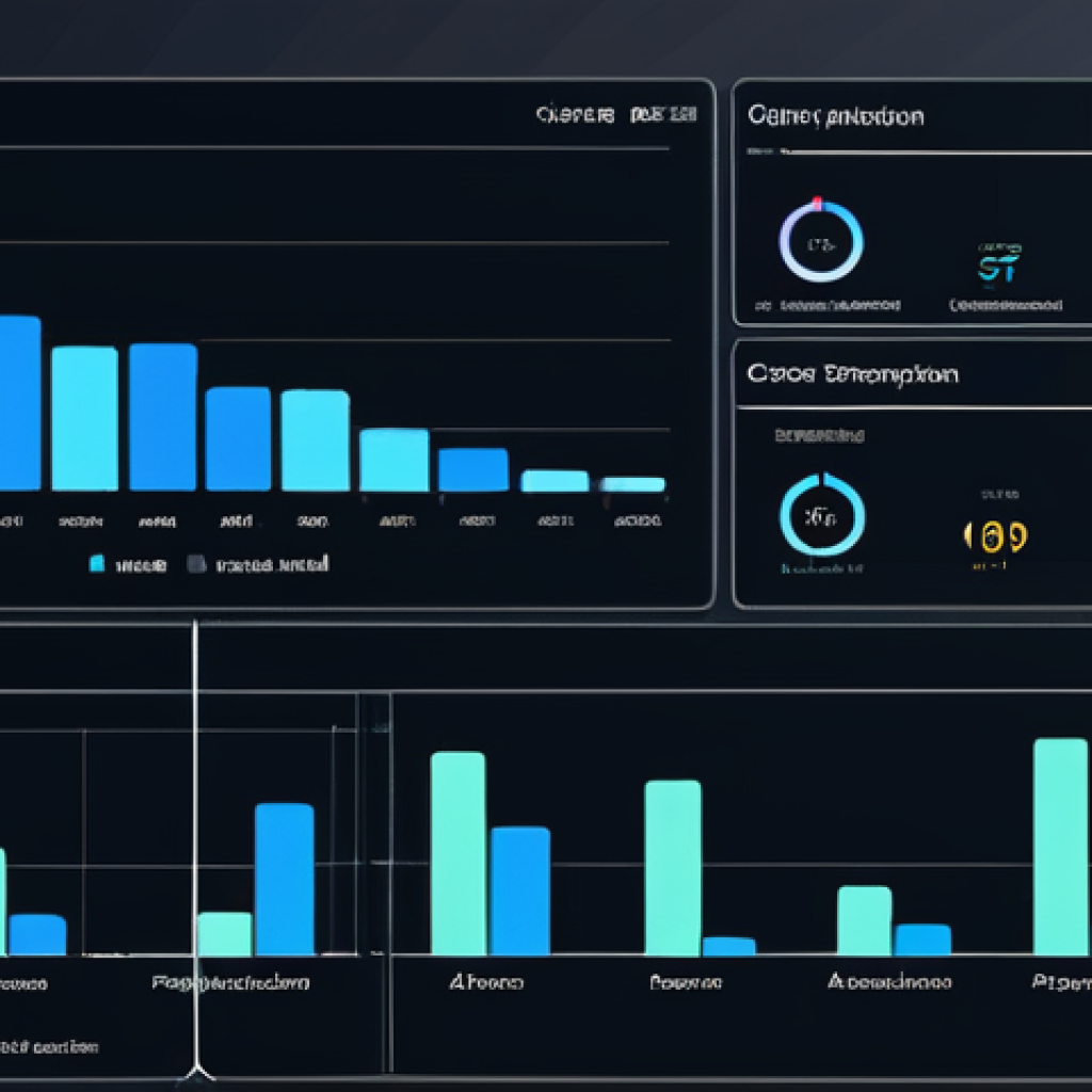 CI CD 파이프라인 구축 비용 절감 방법 - Cloud Cost Optimization Dashboard**
"A brightly lit, modern data visualization dashboard displaying...