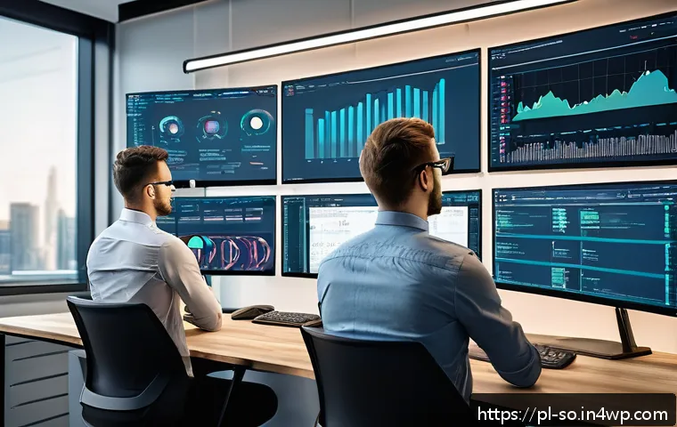 CI CD 파이프라인 구축 시 일반적인 질문 - A modern DevOps engineer working in a bright, spacious office with multiple large monitors displayin...